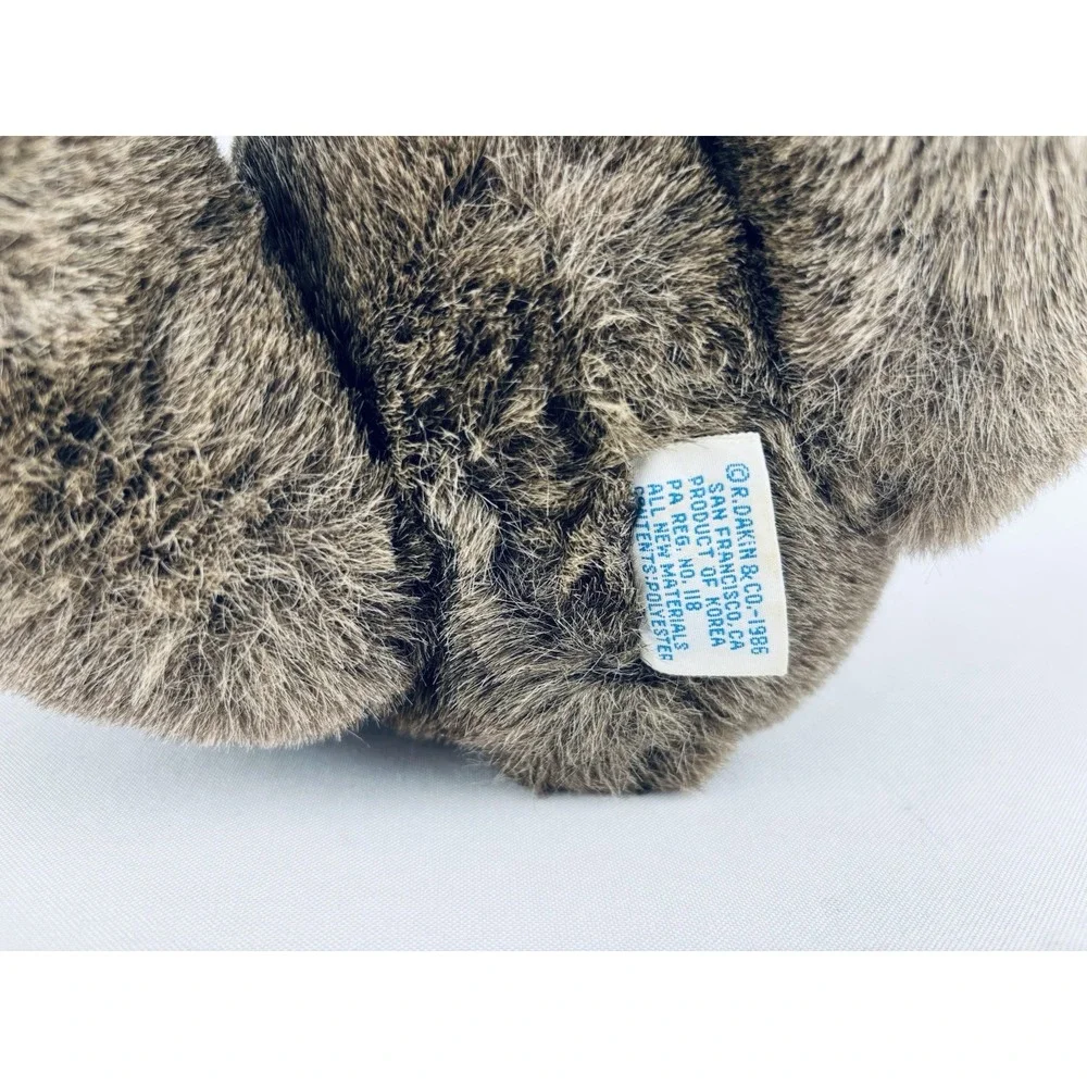 1986‎ Vintage Dakin Jointed Teddy Bear Brown Plush Furry Soft Stuffed Animal
